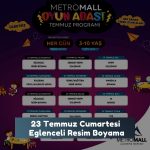 Metromall 23 Temmuz eglenceli resim çalışması