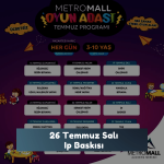 Metromall 26 Temmuz ip baskısı