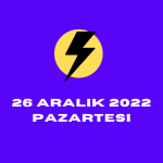 26 aralık pazartesi