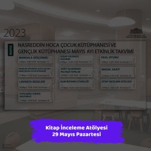 Ankara Bu Hafta Sonu Tahmini Hava Durumu 10 millet kutuphanesi 29 mayis pazartesi Kitap Inceleme Atolyesi