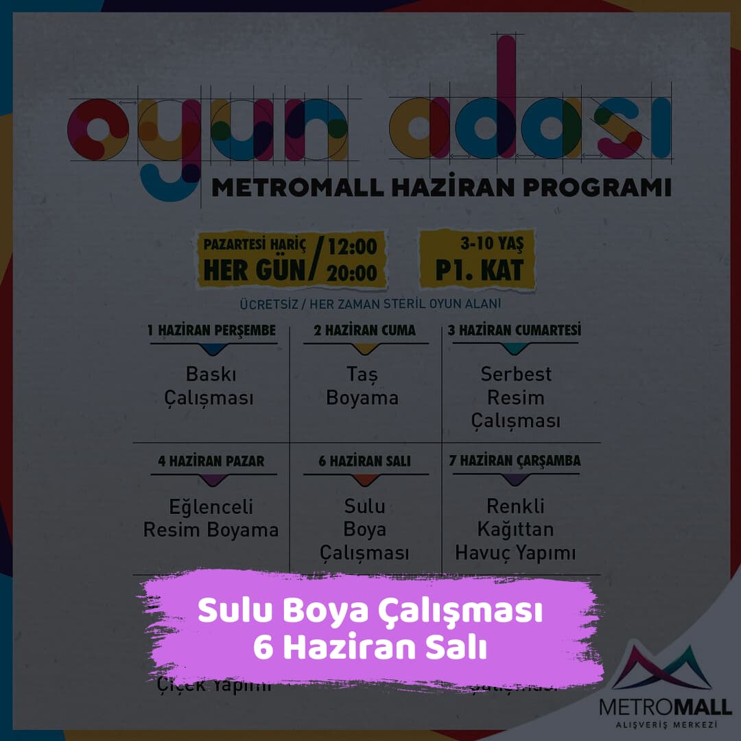 metromall avm 6 haziran Sulu Boya Calismasi