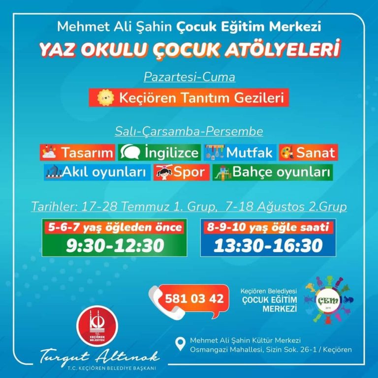 Keçiören Belediyesi Yaz Okulu Çocuk Atölyeleri 1 kecioren belediyesi yaz okulu cocuk atolyeleri 1 1