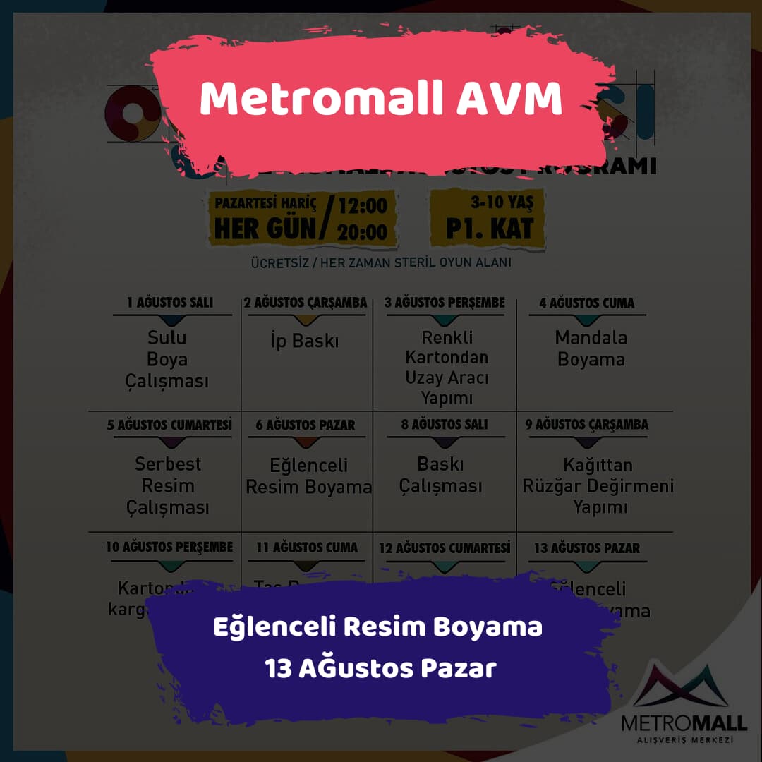 Metromall avm 13 agustos Eglenceli Resim Boyama 1