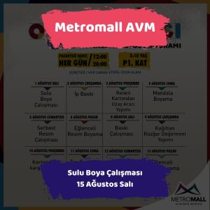 Ankara Valiliğinden Sıcak Hava Dalgası Uyarısı ! 4 Metromall avm 15 agustos Sulu Boya Calismasi