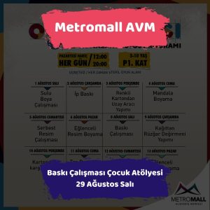 Teknofest Dolayısıyla Ankara'da 5 gün Trafiğe Kapatılacak Yollar 2 Metromall avm 29 agustos Baski Calismasi Cocuk Atolyesi