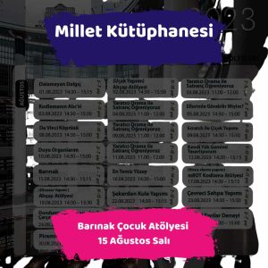 Ankara Valiliğinden Sıcak Hava Dalgası Uyarısı ! 5 Millet Kutuphanesi 15 agustos Barinak Cocuk Atolyesi