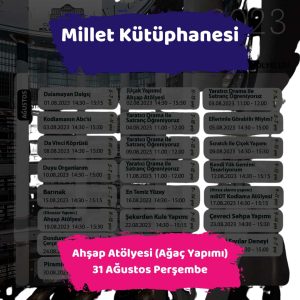 Teknofest Dolayısıyla Ankara'da 5 gün Trafiğe Kapatılacak Yollar 7 Millet Kutuphanesi 31 agustos Ahsap Atolyesi Agac Yapimi