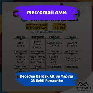 Ankara Valiliğinden Bugün için Gökgürültülü Yağış Ve Sel Uyarısı ! 3 metromall avm 28 eylul Mandala Boyama Cocuk Atolyesi