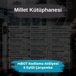Askiden 24 Saatlik Su Kesintisi Uyarısı ! 4 millet kutuphanesi 6 eylul mBOT Kodlama Atolyesi