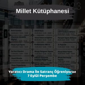 Askiden 24 Saatlik Su Kesintisi Uyarısı ! 5 millet kutuphanesi 7 eylul Yaratici Drama Ile Satranc Ogreniyoruz