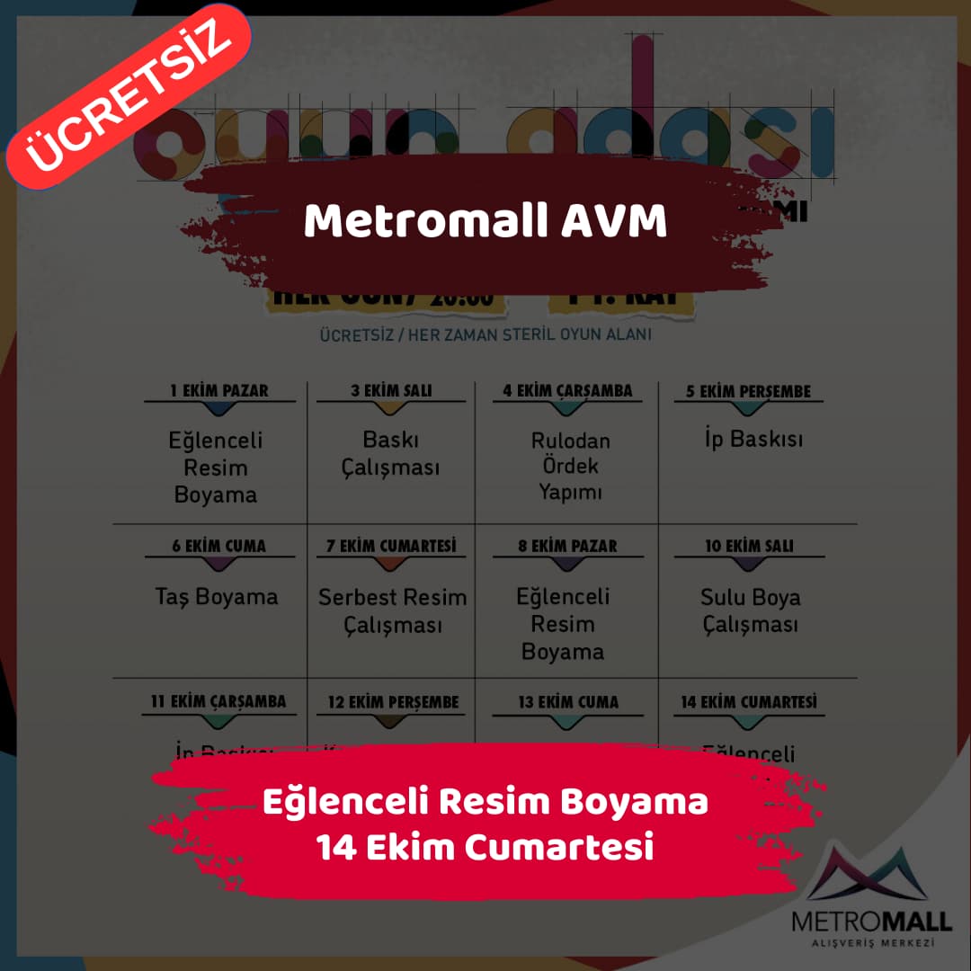 metromall avm 14 ekim Eglenceli Resim Boyama