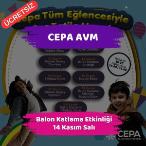 Başkentte Yağış ve Sel Alarmı - 13 Kasım 2023 6 cepa avm 14 kasim Balon Katlama Etkinligi