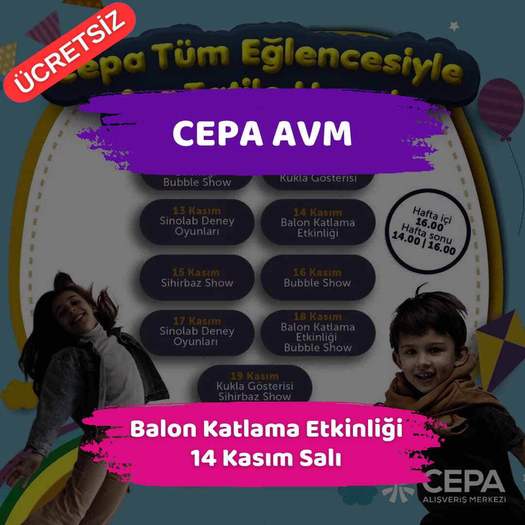 cepa avm 14 kasim Balon Katlama Etkinligi