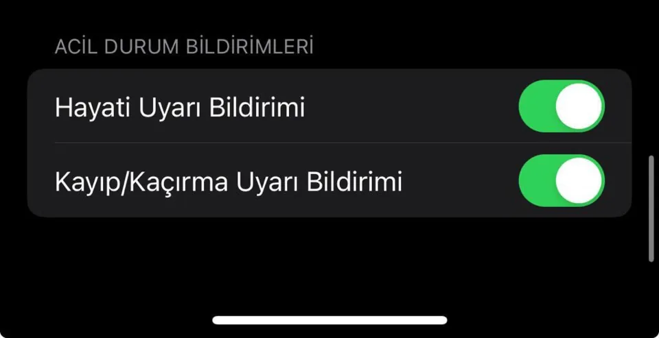 Google Deprem Uyarı Sistemi'ni Telefonlarda Açma 3 iphone acil durum bildirimleri acmak
