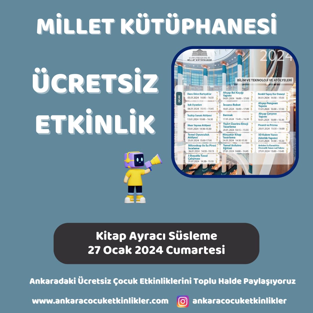 millet kutuphanesi 27 ocak Kitap Ayraci Susleme