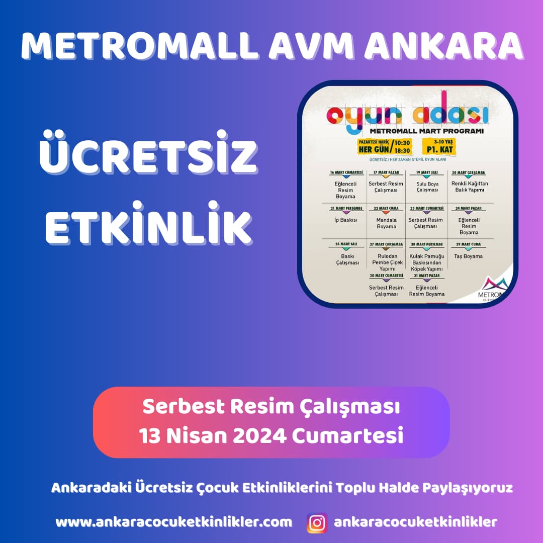 metromall avm 13 nisan Serbest Resim Calismasi