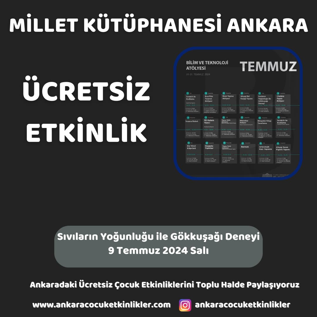 millet kutuphanesi 9 temmuz Sivilarin Yogunlugu ile Gokkusagi Deneyi 1