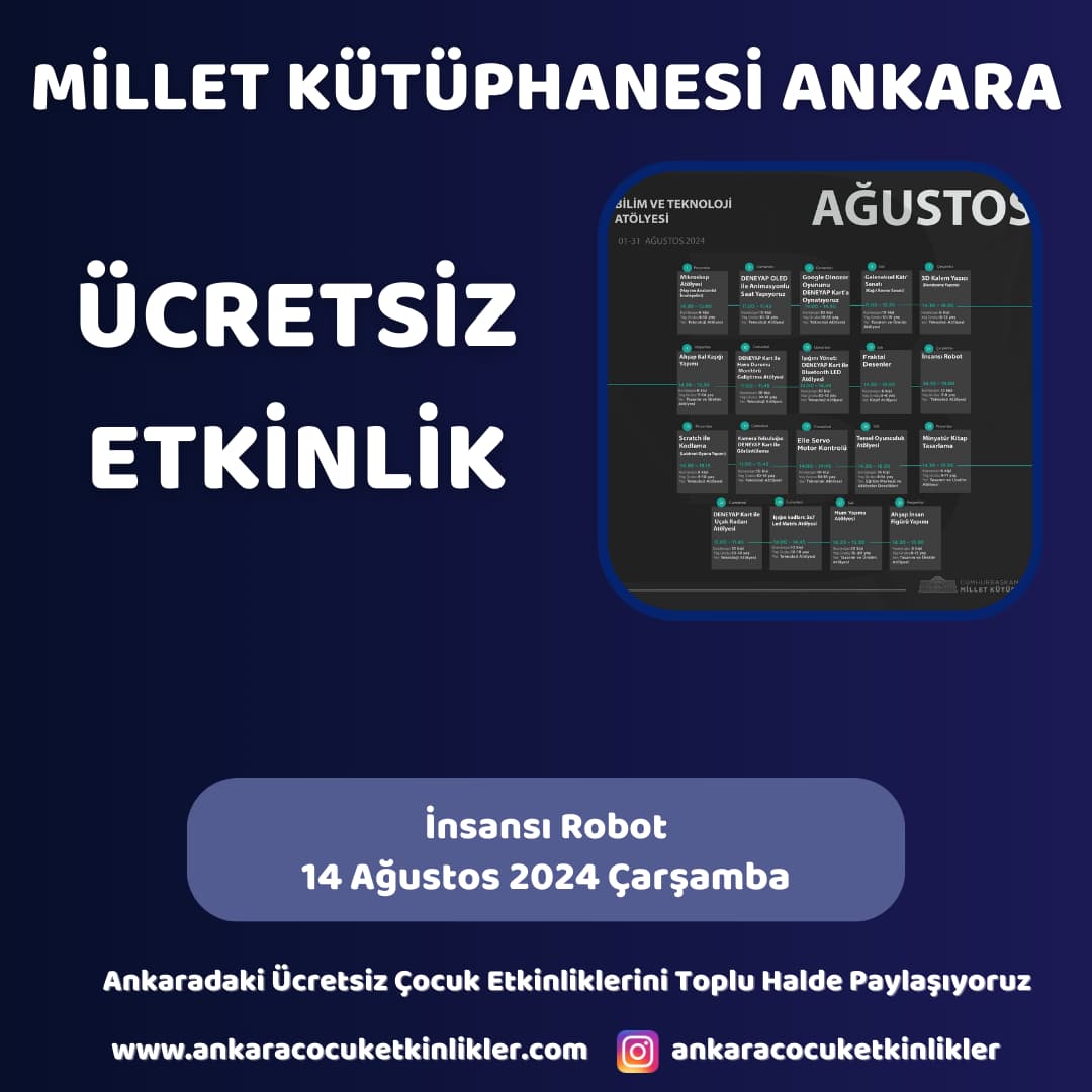 millet kutuphanesi 14 agustos Insansi Robot