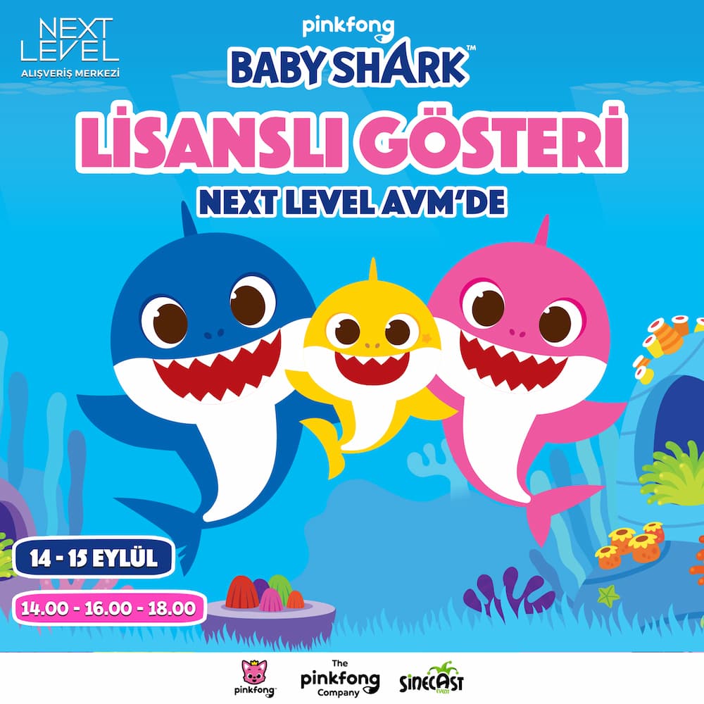 Ankara'da Çocuklar İçin Ücretsiz Hafta Sonu Etkinlikleri | 13 - 15 Eylül 1 next level avm 1415 eylul baby shark gosterisi 1