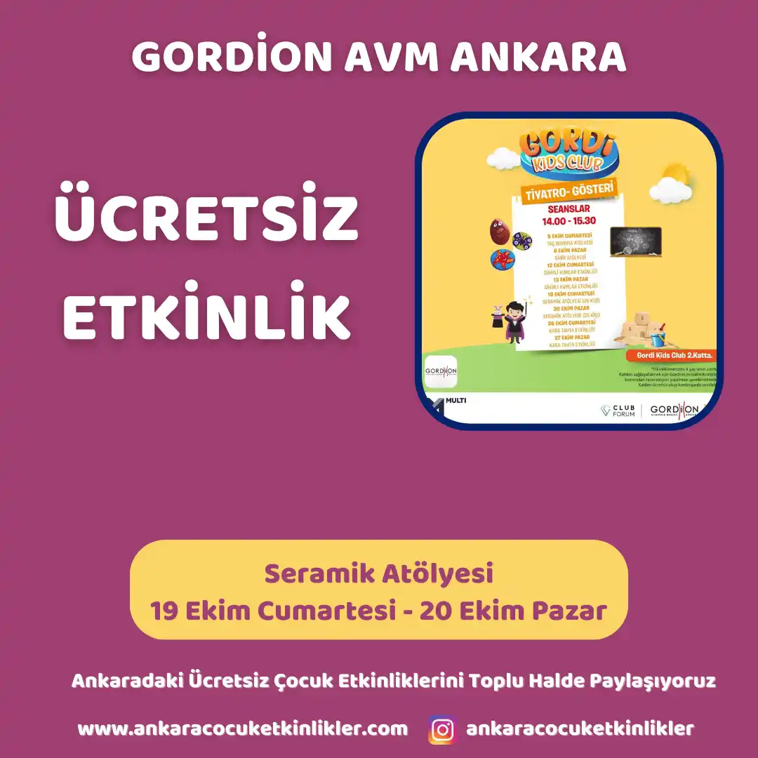 gordion avm 1920 ekim Seramik Atolyesi