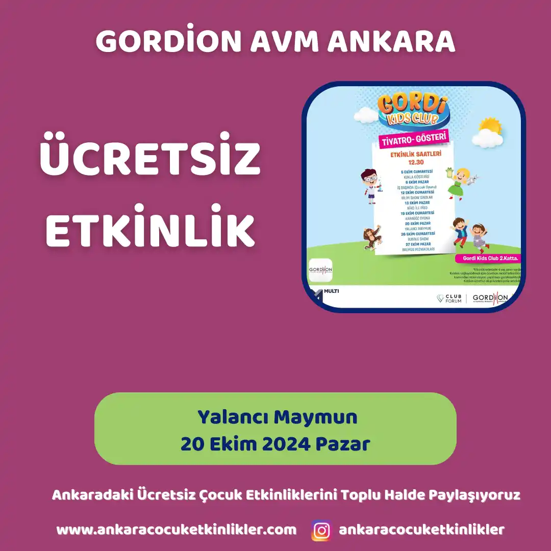 gordion avm 20 ekim Yalanci Maymun