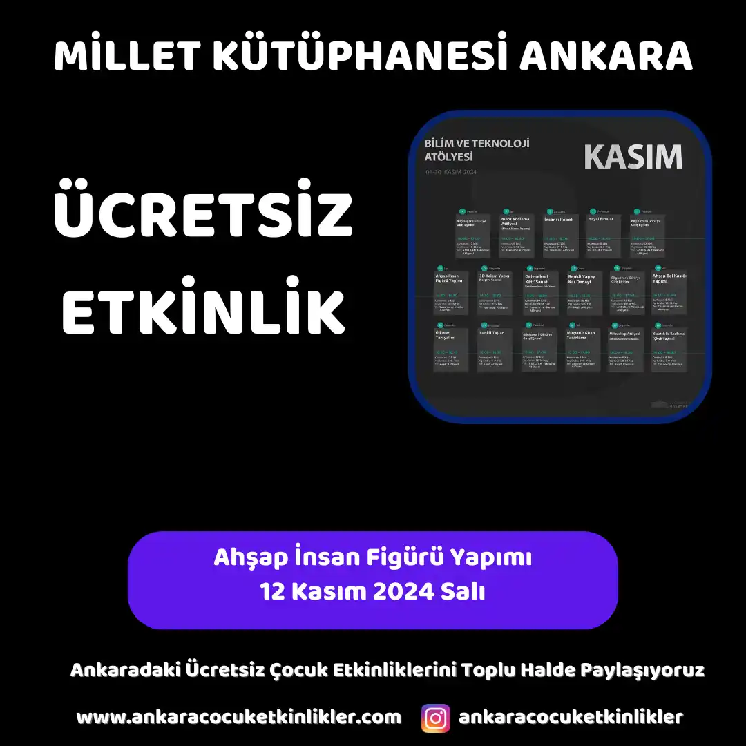 millet kutuphanesi 12 kasim Ahsap Insan Figuru Yapimi 2