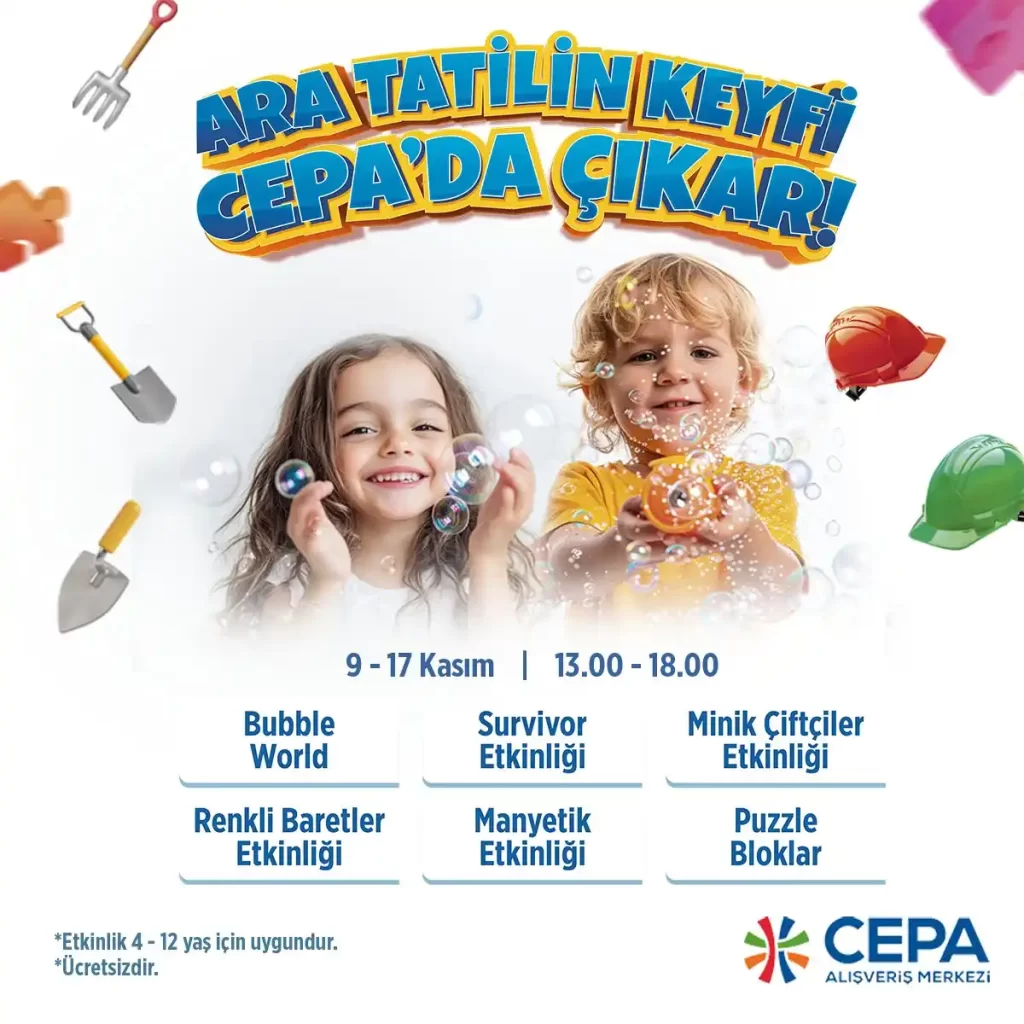Ankara Cepa AVM Ara Tatil Çocuk Etkinlikleri Ücretsiz 1 cepa avm ara tatil