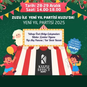 Zuzu ile Yeni Yıl Partisi - 28,29 Aralık | Kuzu Effect AVM Ankara 1 kuzu effect avm 2829 aralik yeni yil partisi