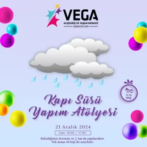 Ücretsiz Kapı Süsü Yapım Atölyesi 21 Aralık | Ankara Çocuk 1 vega subayevleri avm 21 aralik kapi susu yapim atolyesi