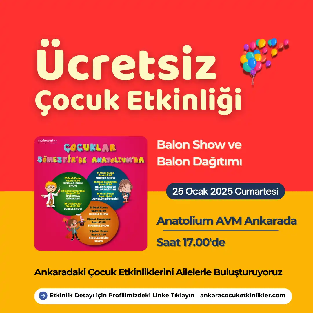 anatolium avm 25 ocak Balon Show ve Balon Dagitimi