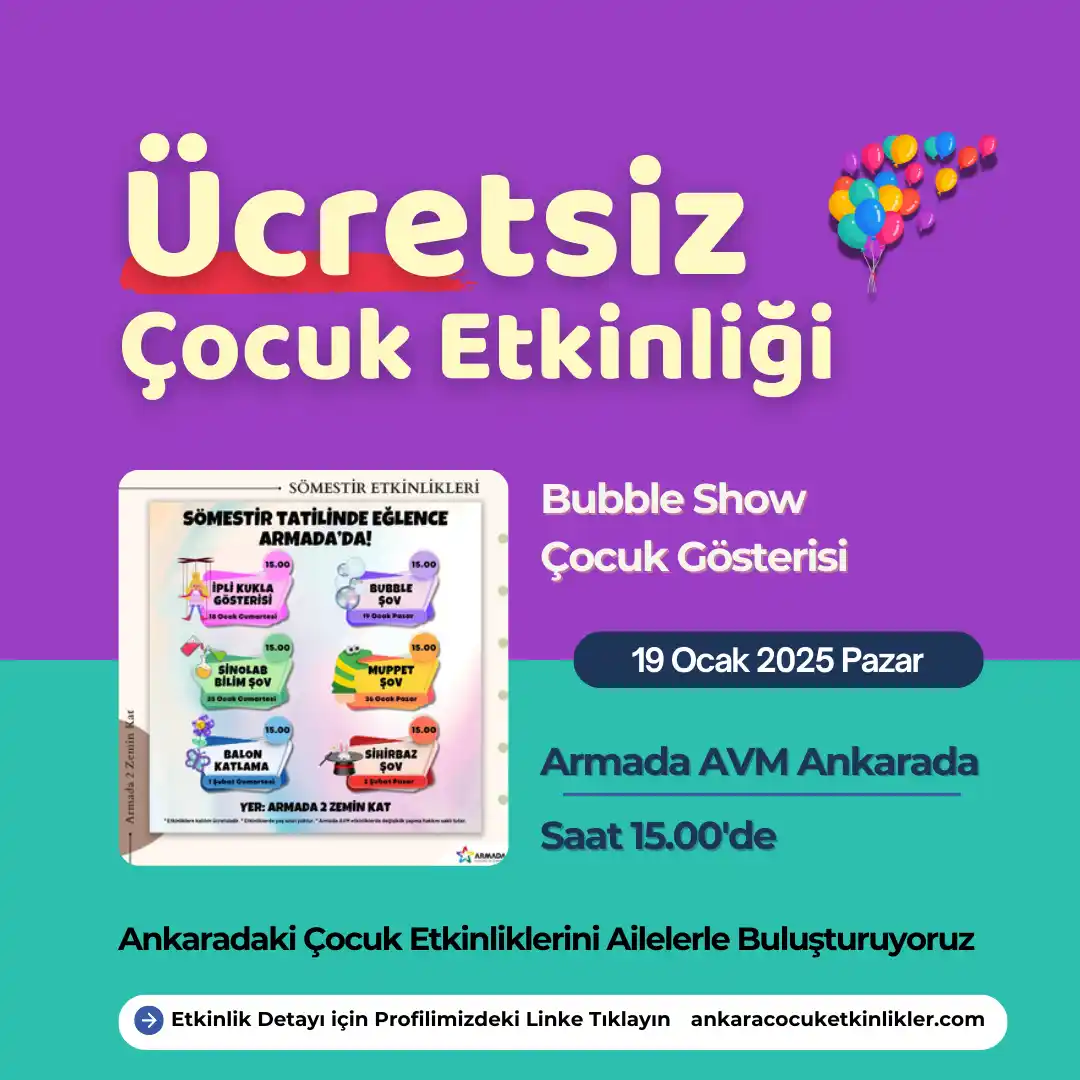 armada avm 19 ocak Bubble Show