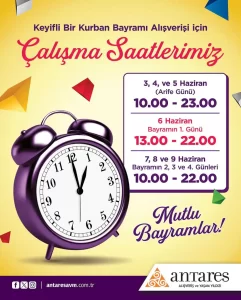 Ankara AVM'ler Bayramda Açılış Kapanış Saatleri - 2025 7 antares avm