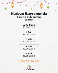 Ankara AVM'ler Bayramda Açılış Kapanış Saatleri - 2025 2 arcadium avm