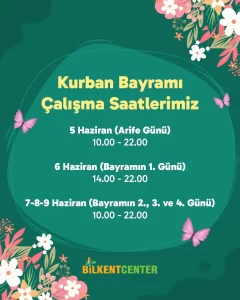 Ankara AVM'ler Bayramda Açılış Kapanış Saatleri - 2025 3 bilkent center avm