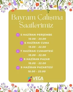 Ankara AVM'ler Bayramda Açılış Kapanış Saatleri - 2025 14 vega subayevleri avm