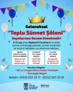 Ücretsiz Sünnet Şöleni - Ankara Büyükşehir Belediyesi 2025 1 ankara buyuksehir belediyesi sunnet senligi