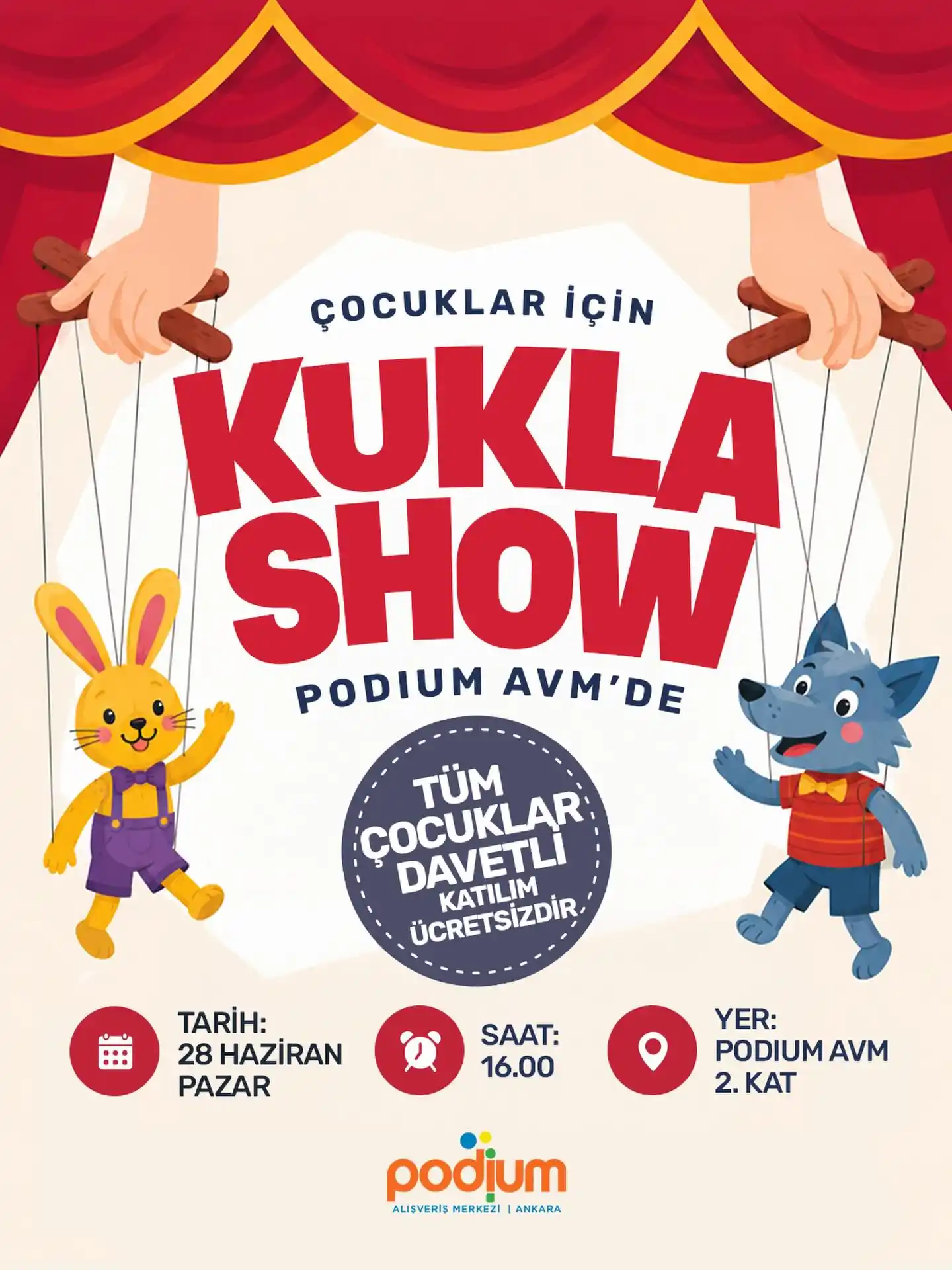 podium avm 28 haziran kukla show