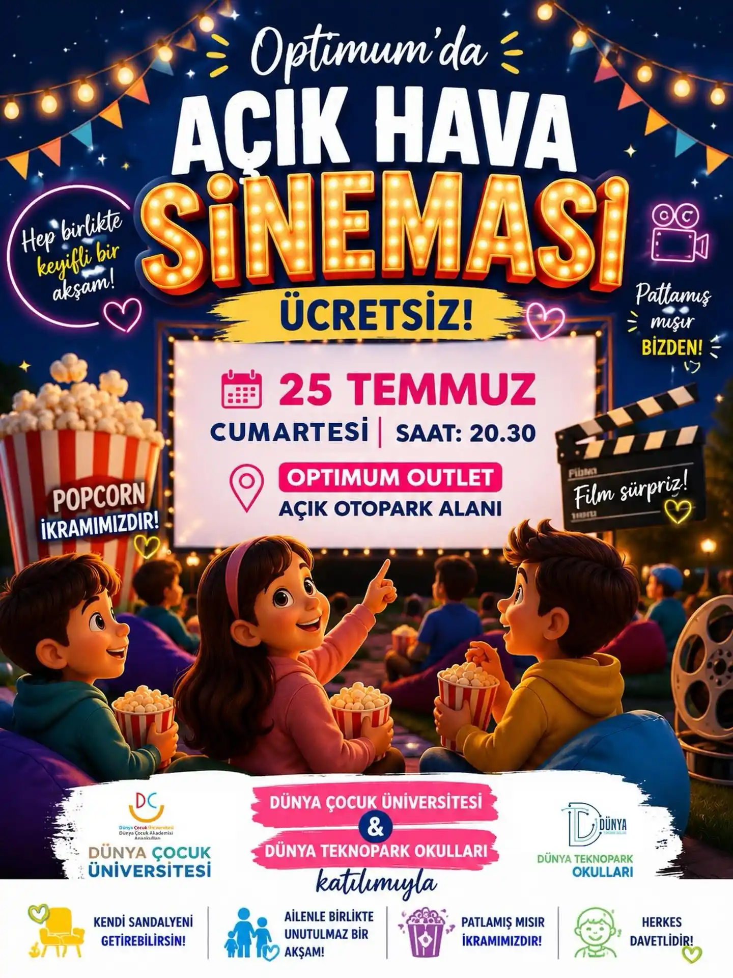optimum outlet acik hava sinemasi
