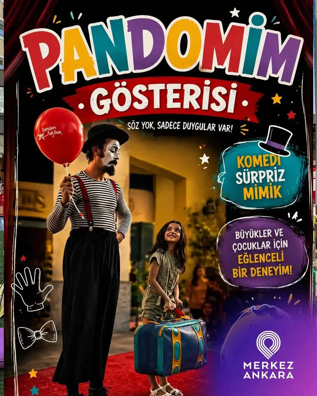 ankara merkez avm 19 eylul pandomim gosterisi
