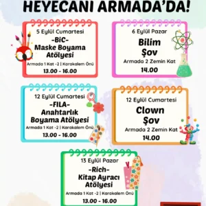 armada avm eylul ayi etkinlikleri
