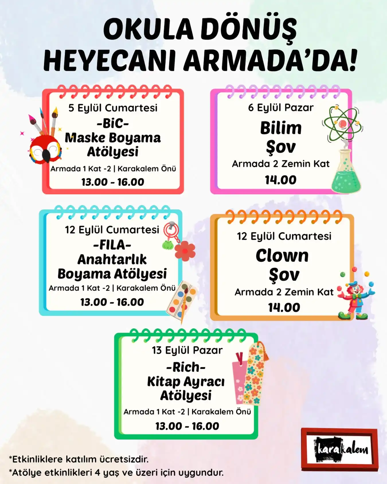 armada avm eylul ayi etkinlikleri