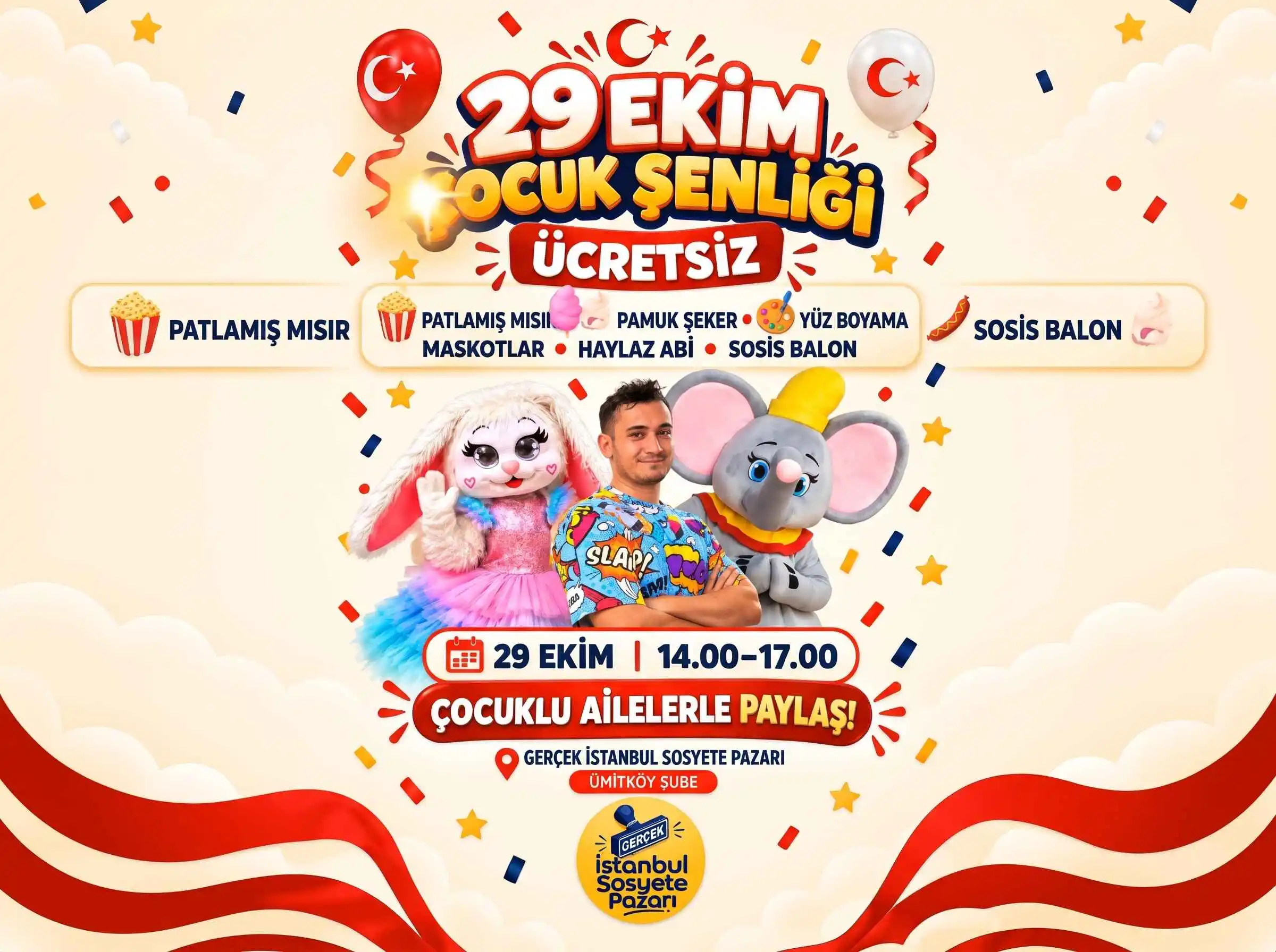 29 Ekim Ucretsiz Cocuk Senligi 29 Ekim 2026 Persembe