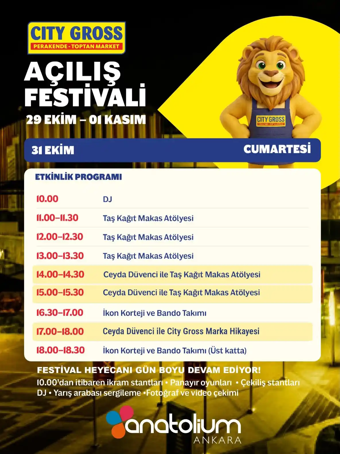 anatolium ankara avm 31 ekim festival 1